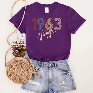 Limited Vintage 1963 Unique Birthday T-Shirt – Purple