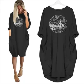 I Hate People Limited Edition Pocket Dress – Black