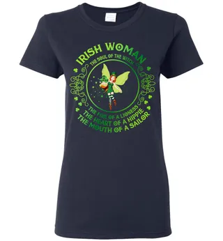 Irish Woman Ladies Short-Sleeve – Navy