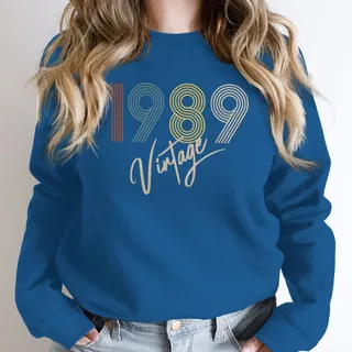 Limited Vintage 1989 Birthday Sweatshirt – Royal