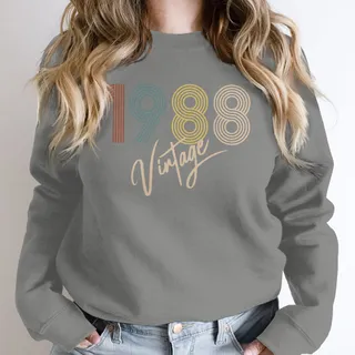 Limited Vintage 1988 Birthday Sweatshirt – Grey