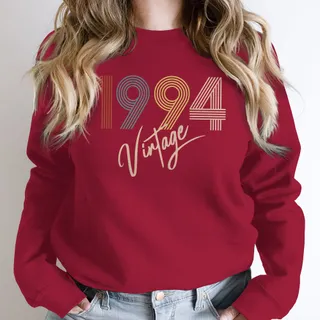 Limited Vintage 1994 Birthday Sweatshirt – Cardinal Red
