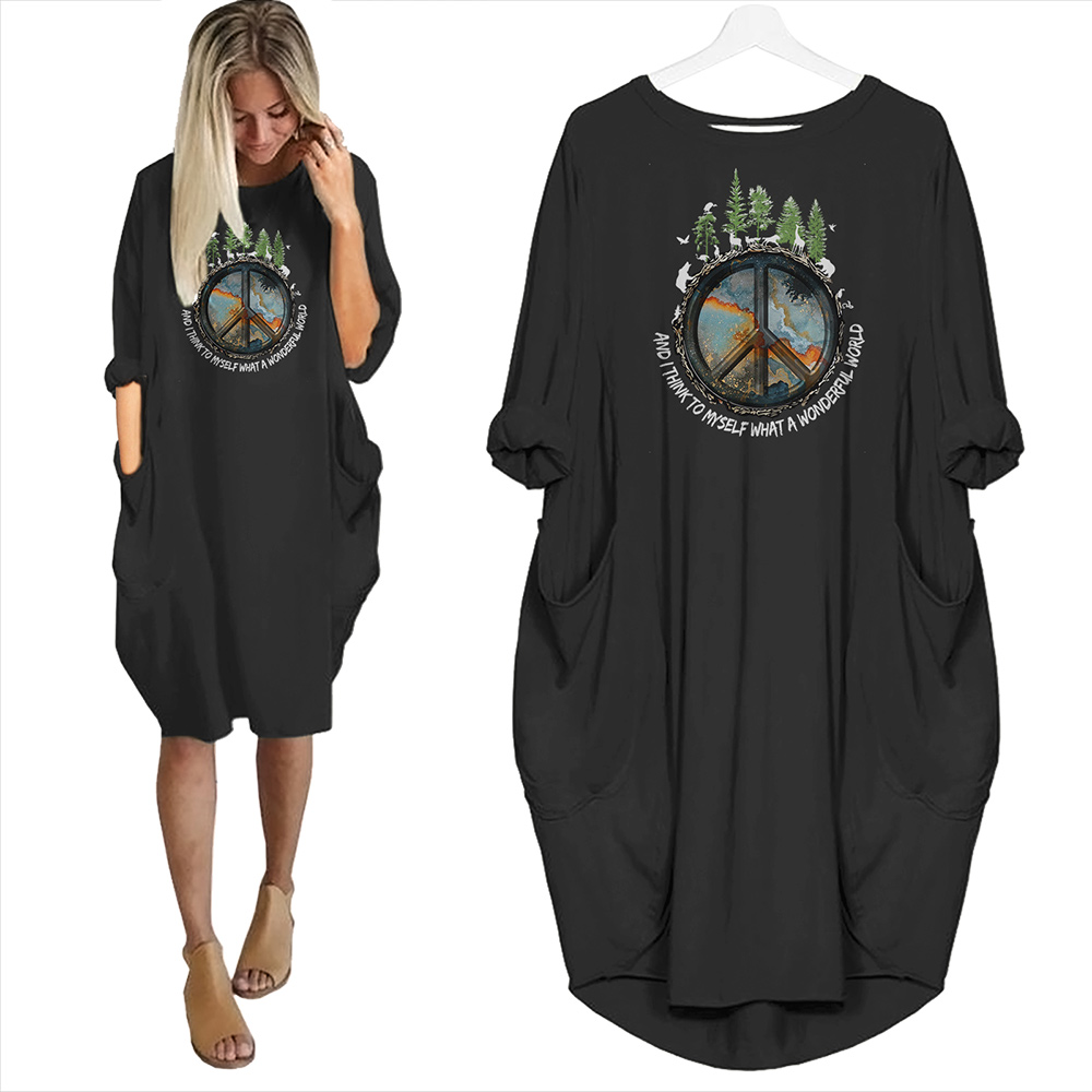 And I Think To Myself What A Wonderful World Limited Edition Pocket Dress - variant image 1