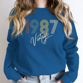 Limited Vintage 1987 Birthday Sweatshirt – Royal