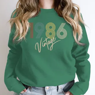 Limited Vintage 1986 Birthday Sweatshirt – Kelly Green