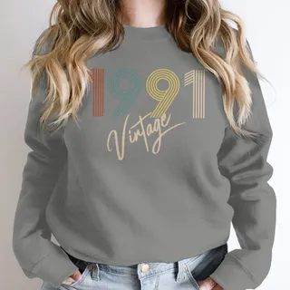 Limited Vintage 1991 Birthday Sweatshirt – Grey