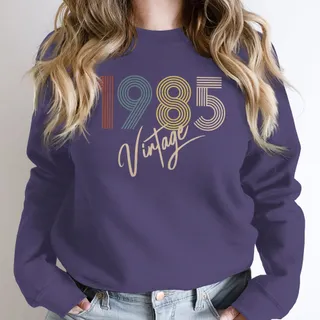 Limited Vintage 1985 Birthday Sweatshirt – Purple