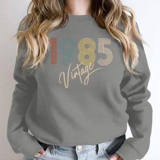 Limited Vintage 1985 Birthday Sweatshirt – Grey