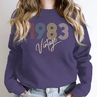 Limited Vintage 1983 Birthday Sweatshirt – Purple