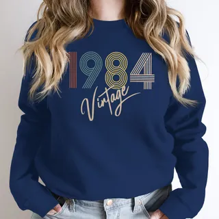 Limited Vintage 1984 Birthday Sweatshirt – Navy