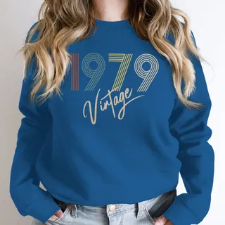Limited Vintage 1979 Birthday Sweatshirt – Royal