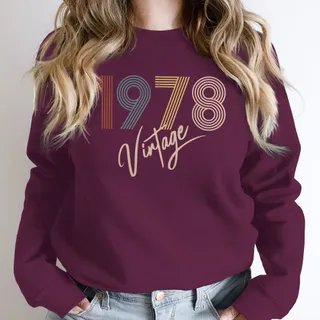 Limited Vintage 1978 Birthday Sweatshirt – Maroon