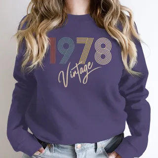 Limited Vintage 1978 Birthday Sweatshirt – Purple