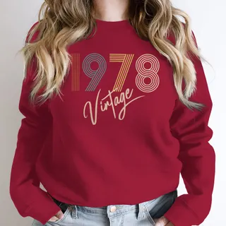 Limited Vintage 1978 Birthday Sweatshirt – Cardinal Red