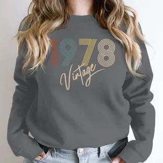 Limited Vintage 1978 Birthday Sweatshirt – Dark Grey