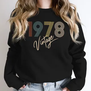Limited Vintage 1978 Birthday Sweatshirt – Black