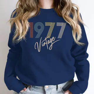 Limited Vintage 1977 Birthday Sweatshirt – Navy