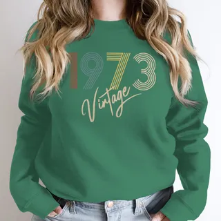 Limited Vintage 1973 Birthday Sweatshirt – Kelly Green