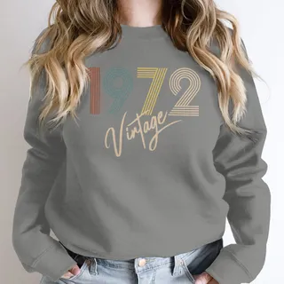 Limited Vintage 1972 Birthday Sweatshirt – Grey