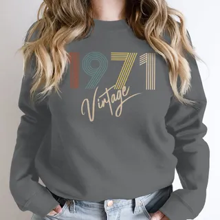 Limited Vintage 1971 Birthday Sweatshirt – Dark Grey