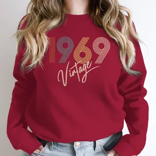Limited Vintage 1969 Birthday Sweatshirt – Cardinal Red