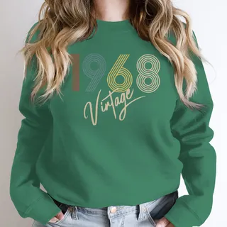 Limited Vintage 1968 Birthday Sweatshirt – Kelly Green