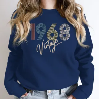 Limited Vintage 1968 Birthday Sweatshirt – Navy
