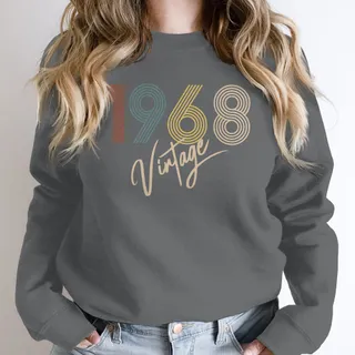 Limited Vintage 1968 Birthday Sweatshirt – Dark Grey