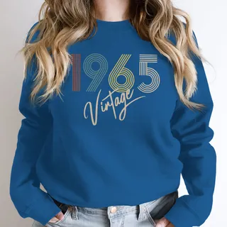 Limited Vintage 1965 Birthday Sweatshirt – Royal