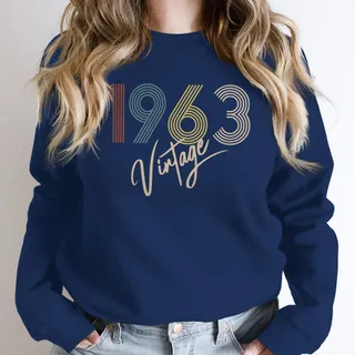 Limited Vintage 1963 Birthday Sweatshirt – Navy