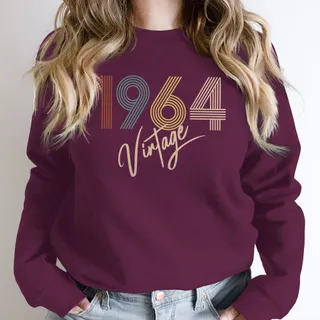 Limited Vintage 1964 Birthday Sweatshirt – Maroon