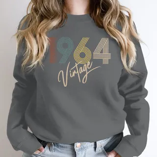 Limited Vintage 1964 Birthday Sweatshirt – Dark Grey