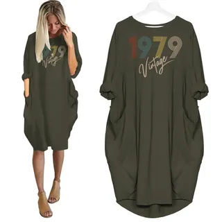 Limited Vintage Nightgown 1979 Birthday Pocket Dress – Green
