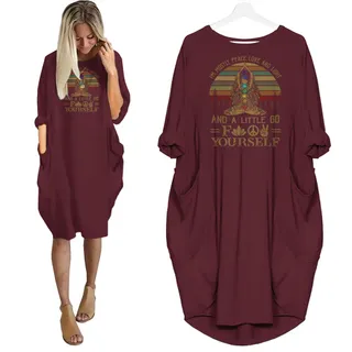 Mostly Peace Love And Light Nightgown – Red