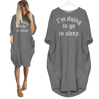 To Go To Sleep Nightgown For Women – Grey