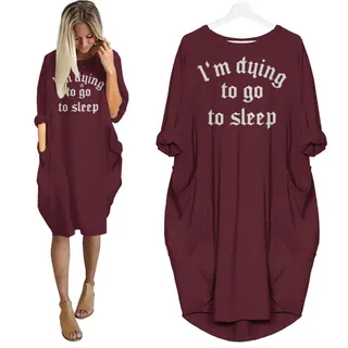 To Go To Sleep Nightgown For Women – Red