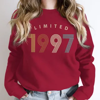 Limited Birthday 1997 Birthday Sweatshirt – Cardinal Red
