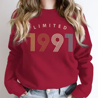 Limited Birthday 1991 Birthday Sweatshirt – Cardinal Red