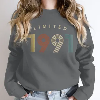 Limited Birthday 1991 Birthday Sweatshirt – Dark Grey