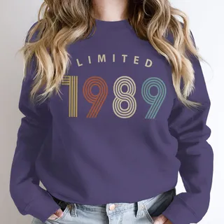 Limited Birthday 1989 Birthday Sweatshirt – Purple