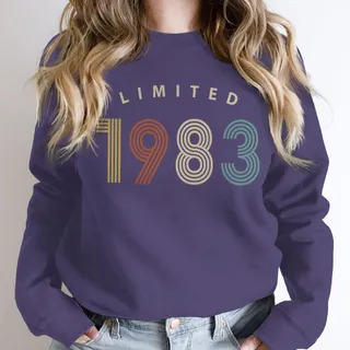 Limited Birthday 1983 Birthday Sweatshirt – Purple