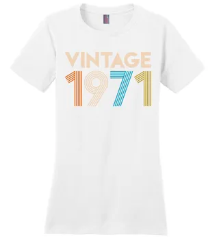 Vintage 1971 Limited Edition Ladies Perfect Weight Tee – White