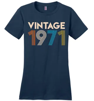 Vintage 1971 Limited Edition Ladies Perfect Weight Tee – Navy