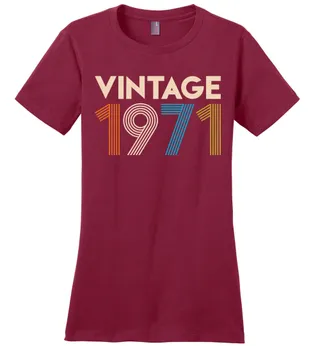 Vintage 1971 Limited Edition Ladies Perfect Weight Tee – Sangria