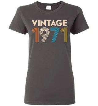Vintage 1971 Limited Edition Ladies Short-Sleeve – Charcoal