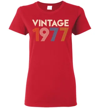 Vintage 1977 Limited Edition Ladies Short-Sleeve – Red