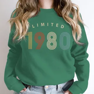 Limited Birthday 1980 Birthday Sweatshirt – Kelly Green