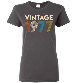 Vintage 1977 Limited Edition Ladies Short-Sleeve – Charcoal