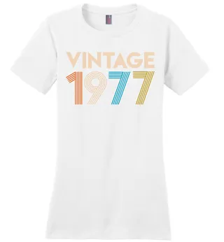 Vintage 1977 Limited Edition Ladies Perfect Weight Tee – White