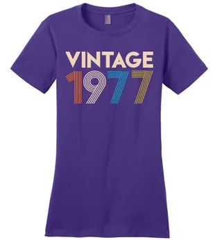 Vintage 1977 Limited Edition Ladies Perfect Weight Tee – Purple